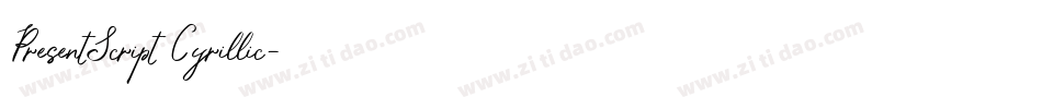 PresentScript Cyrillic字体转换